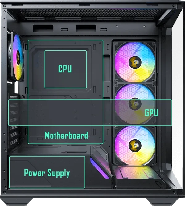 Antec C3 ARGB Black, Glasfenster