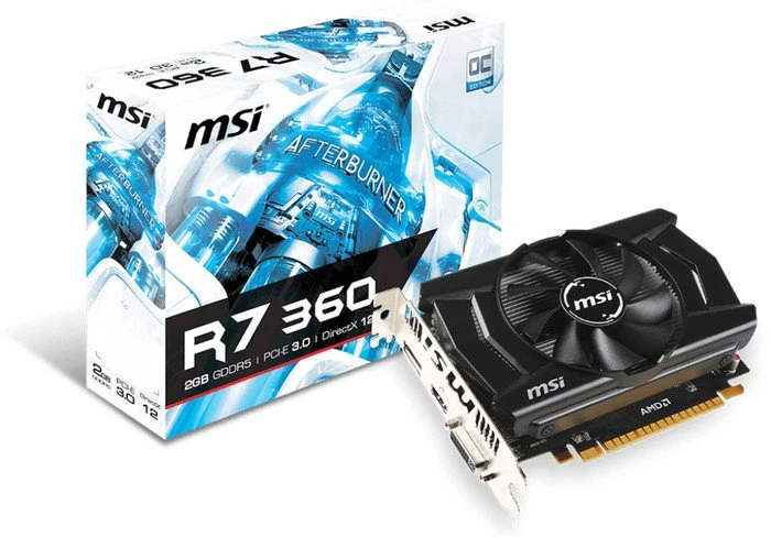 MSI Radeon R7 360, R7 360 2GD5 OCV1, 2GB GDDR5, DVI, HDMI, DP