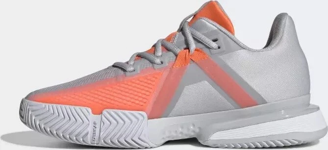 adidas Solematch Bounce Clay Court light solid grey/hi-res coral (Damen)