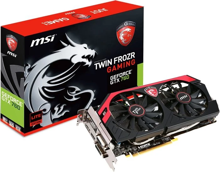MSI GeForce GTX 760, N760 TF 2GD5 Twin Frozr Gaming, 2GB GDDR5, 2x DVI, HDMI, DP