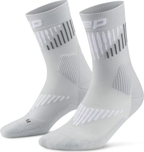 CEP Core Run Merino Mid Laufsocken grau/weiß (Damen)