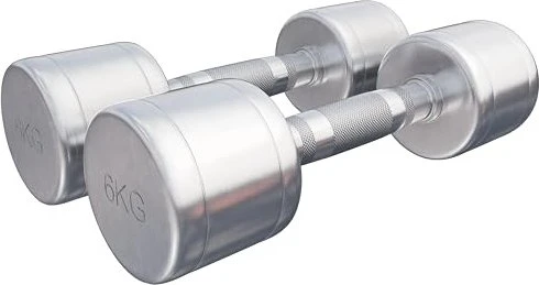 Gorilla Sports Chrom Kurzhantel Set 2x 6kg
