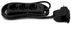 REV Ritter Powersplit-Steckdosenleiste 3+1, 4-fach, 2m, schwarz