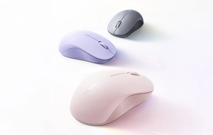 Ugreen M331 Wireless Multi-Mode Mouse, rosa, USB/Bluetooth