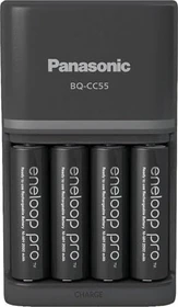 Panasonic eneloop Smartplus Charger BQ CC55 + 4x eneloop AA 2500mAh