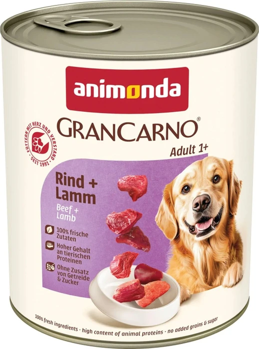 animonda GranCarno Dose Fleisch pur Adult Rind und Lamm, 800g
