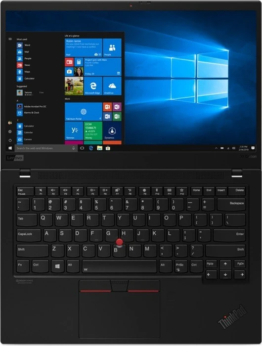 Lenovo ThinkPad X1 Carbon G7, Black Paint, Core i5-8265U, 8GB RAM, 256GB SSD, DE