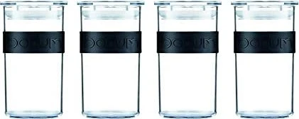 Bodum Presso Aufbewahrungsbehälter 250ml schwarz, 4 Stück