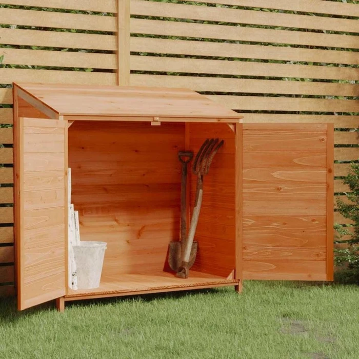 vidaXL Massivholz Geräteschrank 102x112cm braun (152185)