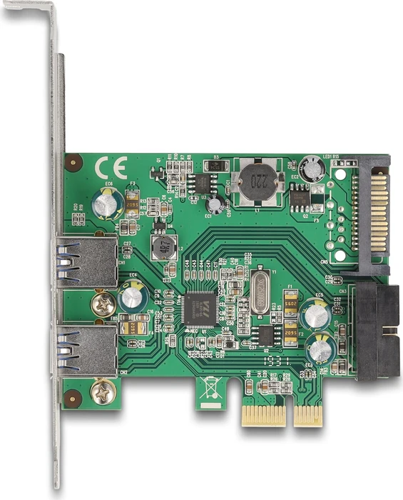 DeLOCK 2x USB-A 3.0, PCIe 2.0 x1