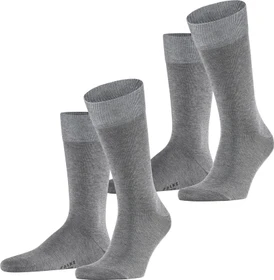 Falke Happy Socken light grey mel, 2 Paare (Herren)