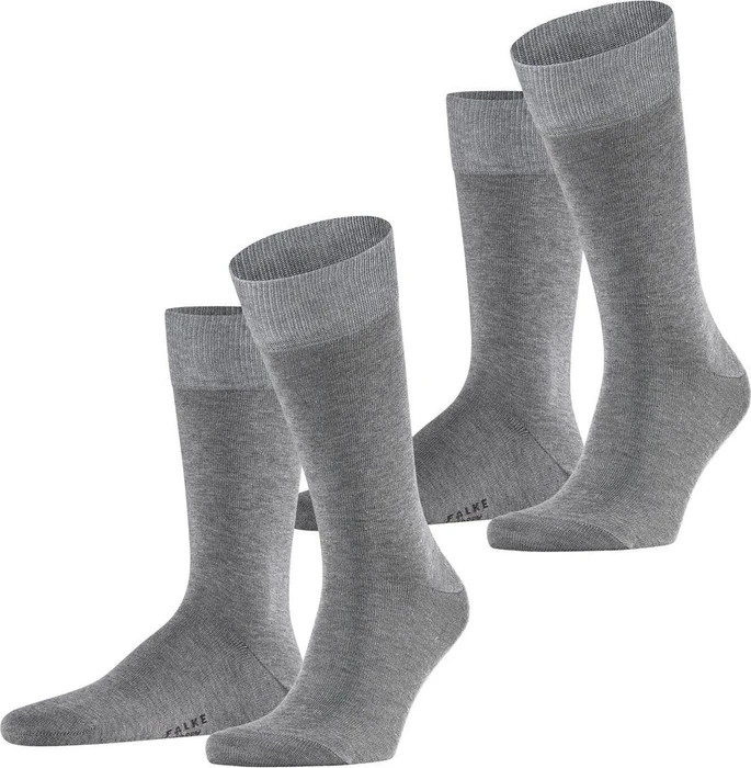 Falke Happy Socken light grey mel, 2 Paare (Herren)