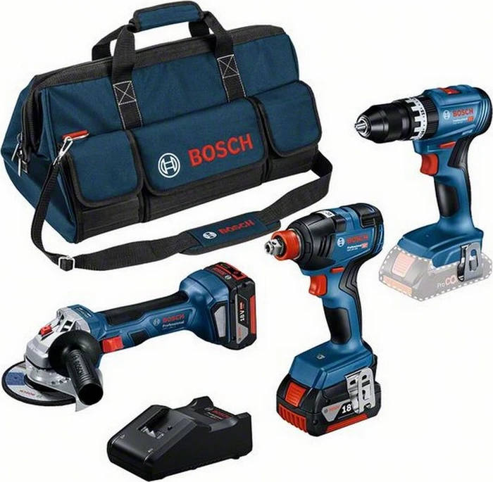 Bosch Professional Akku-Maschinenset inkl. Tasche + 2 Akkus 5.0Ah