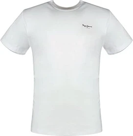 Pepe Jeans Logodruck Slim Fit T-Shirt kurzarm weiß (Herren)