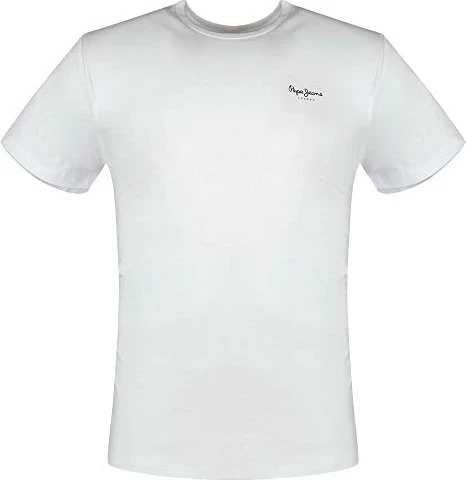 Pepe Jeans Logodruck Slim Fit T-Shirt kurzarm weiß (Herren)