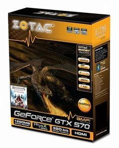 Zotac GeForce GTX 570 AMP!, 1.25GB GDDR5, 2x DVI, HDMI, DP