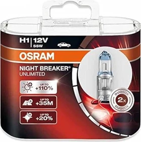 Osram Night Breaker Unlimited H1 55W, 2er-Pack Box