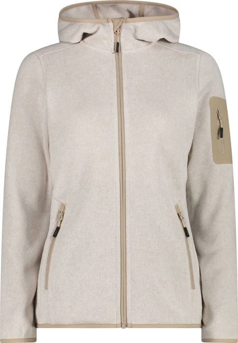 CMP Knit Tech Fleece Hoody Jacke vanilla/white (Damen)
