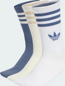 adidas 3-Streifen Crew Socken white/off white/preloved ink, 3 Paare