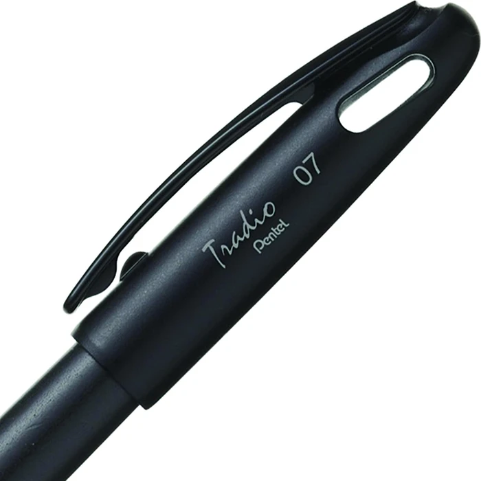 Pentel EnerGel Tradio Black BL117A Gelroller schwarz, 12er-Pack