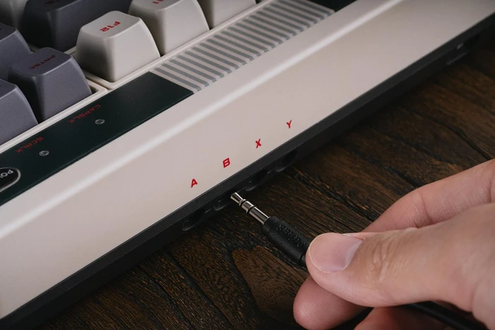 8BitDo Retro Mechanical Keyboard, N Edition, grau, Kailh Box V2 WHITE, USB/Bluetooth, DE