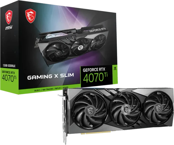 MSI GeForce RTX 4070 Ti Gaming X Slim 12G, 12GB GDDR6X, HDMI, 3x DP