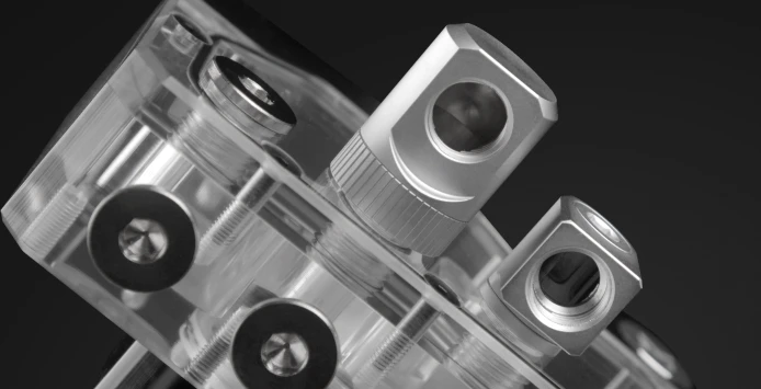 EK Water Blocks Quantum Line EK-Quantum Torque Micro Rotary 90° Winkeladapter, Satin Titanium