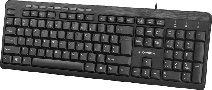 Gembird Multimedia Keyboard, schwarz, USB, US