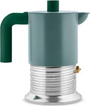 Alessi Vite 3 Tassen Espressokanne sage green (PM01/3 GR)