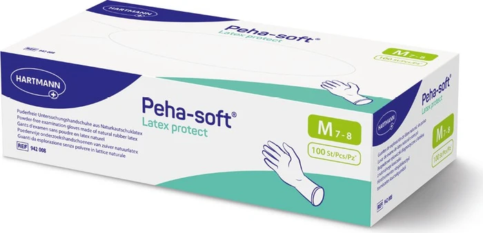 Hartmann Peha-soft Latex protect Einweghandschuhe L, 100 Stück