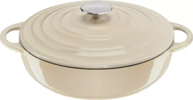 Tefal E25972 Lov Gusseisen Kochtopf Bräter rund 28cm beige