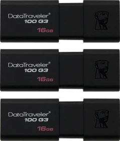 Kingston DataTraveler 100 G3 16GB, USB-A, USB 3.2 Gen 1×1, 3er-Pack