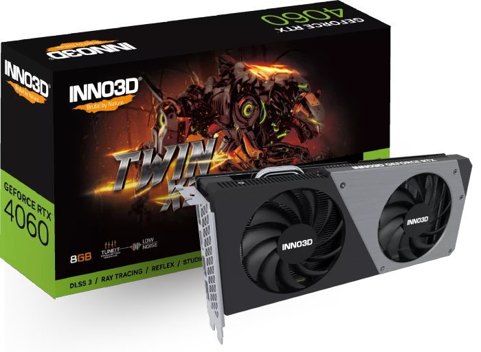 INNO3D GeForce RTX 4060 Twin X2, 8GB GDDR6, HDMI, 3x DP