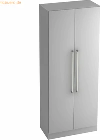 Hammerbacher Garderoben-Schrank 5OH V7200, Chromgriff, grau/grau, Schrankwand