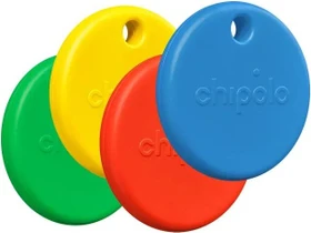 Chipolo Pop rot/blau/gelb/grün, 4er-Pack