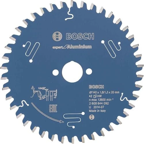 Bosch Professional Expert for Aluminium Kreissägeblatt 42Z, 140x1.3x20mm, 1 Stück