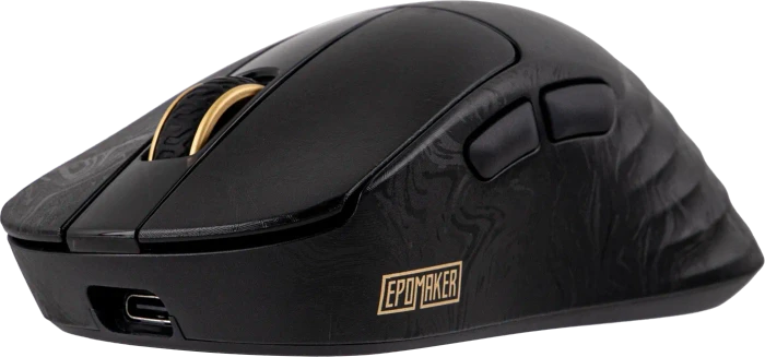 Epomaker Carbonis 8KHz Wireless Gaming Mouse, Black Gold, USB/Bluetooth
