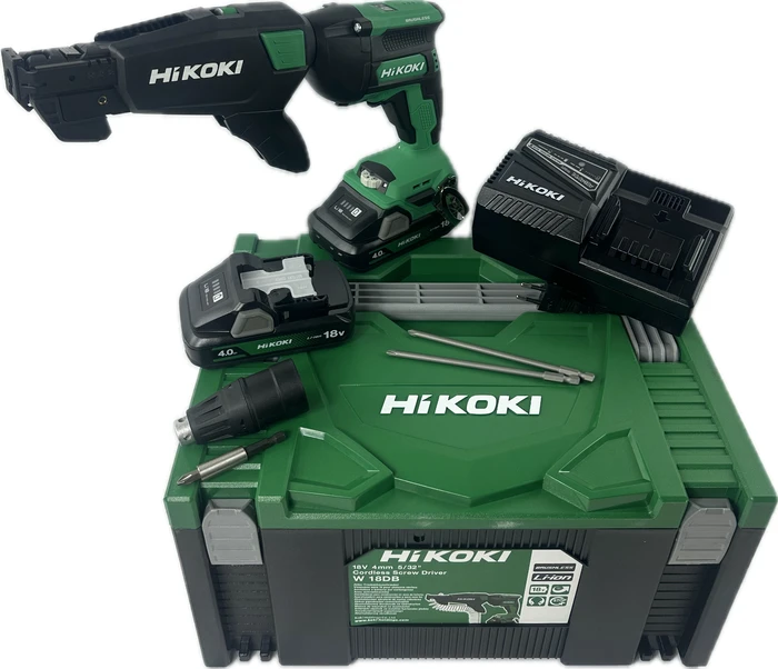 Hikoki W18DBWCZ Akku-Magazinschrauber inkl. Koffer + 2 Akkus 4.0Ah