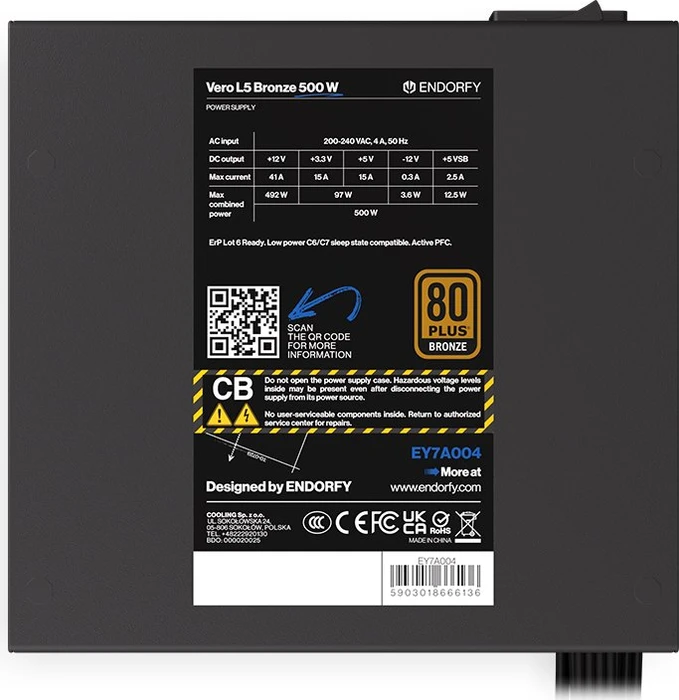 Endorfy Vero L5 Bronze 500W, ATX