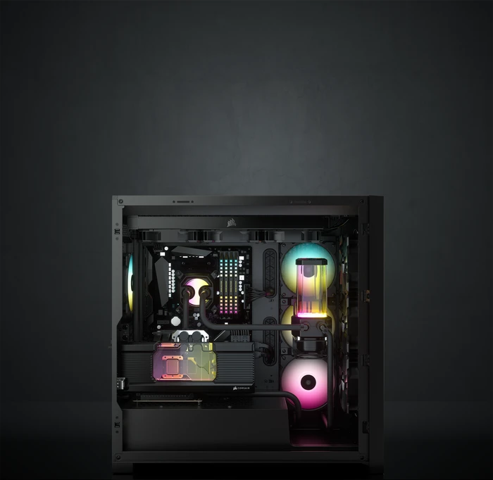 Corsair iCue 5000X RGB, schwarz, Glasfenster