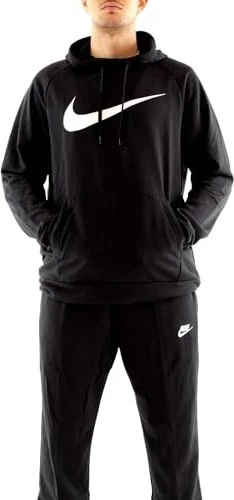 Nike Dry Graphic Dri-FIT Fitness Hoodie schwarz/weiß (Herren)
