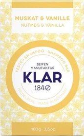 Klar Seifen Muskat & Vanille festes Shampoo, 100g