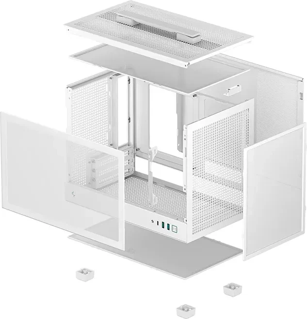 DeepCool CH160, weiß, Glasfenster, Mini-ITX