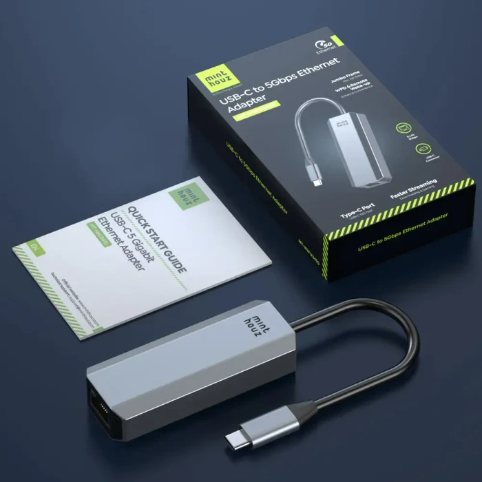 Minthouz 5G LAN-Adapter, RJ-45, USB-C 3.0 [Stecker]