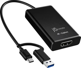 j5create 4K HDMI auf USB-C/USB-A 3.0 Aufnahmeadapter (JVA11-N)