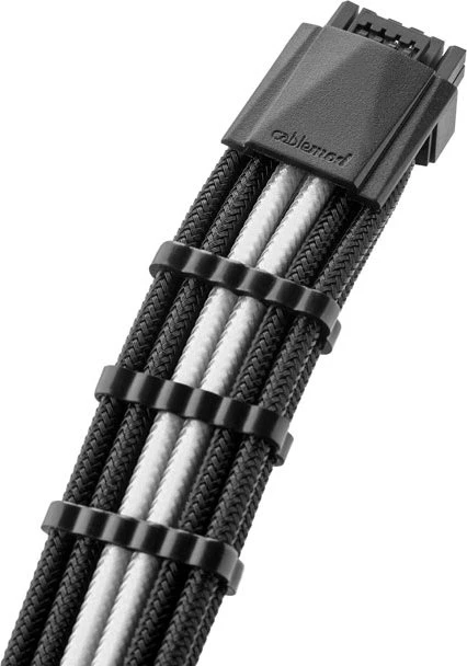 CableMod Pro ModMesh 12VHPWR Cable Extension Kit, schwarz/weiß