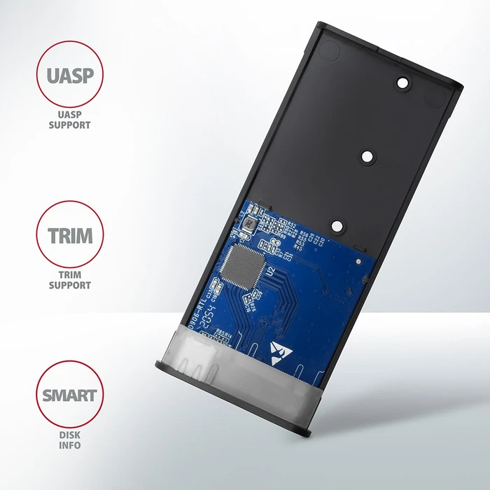 Axagon M.2 Festplattengehäuse, silber, M.2 PCIe/SATA, USB-C 3.1