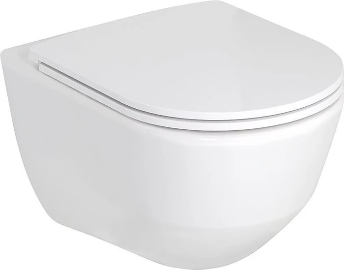 Laufen Pro Wand-WC Tiefspüler, spülrandlos, mit Sitz mit Deckel mit Absenkautomatik, weiß