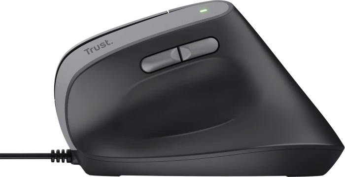 Trust Yuno Ergonomic Mouse schwarz, USB