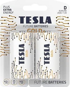 Tesla Batteries Gold+ Mono D, 2er-Pack